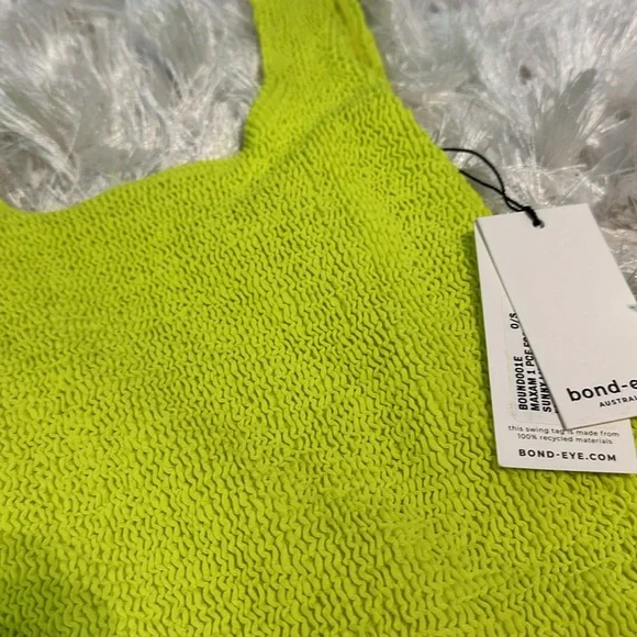 Bond-Eye Maxam Sunny Lime Eco Friendly One-Piece Swimsuit - Picture 3 of 6